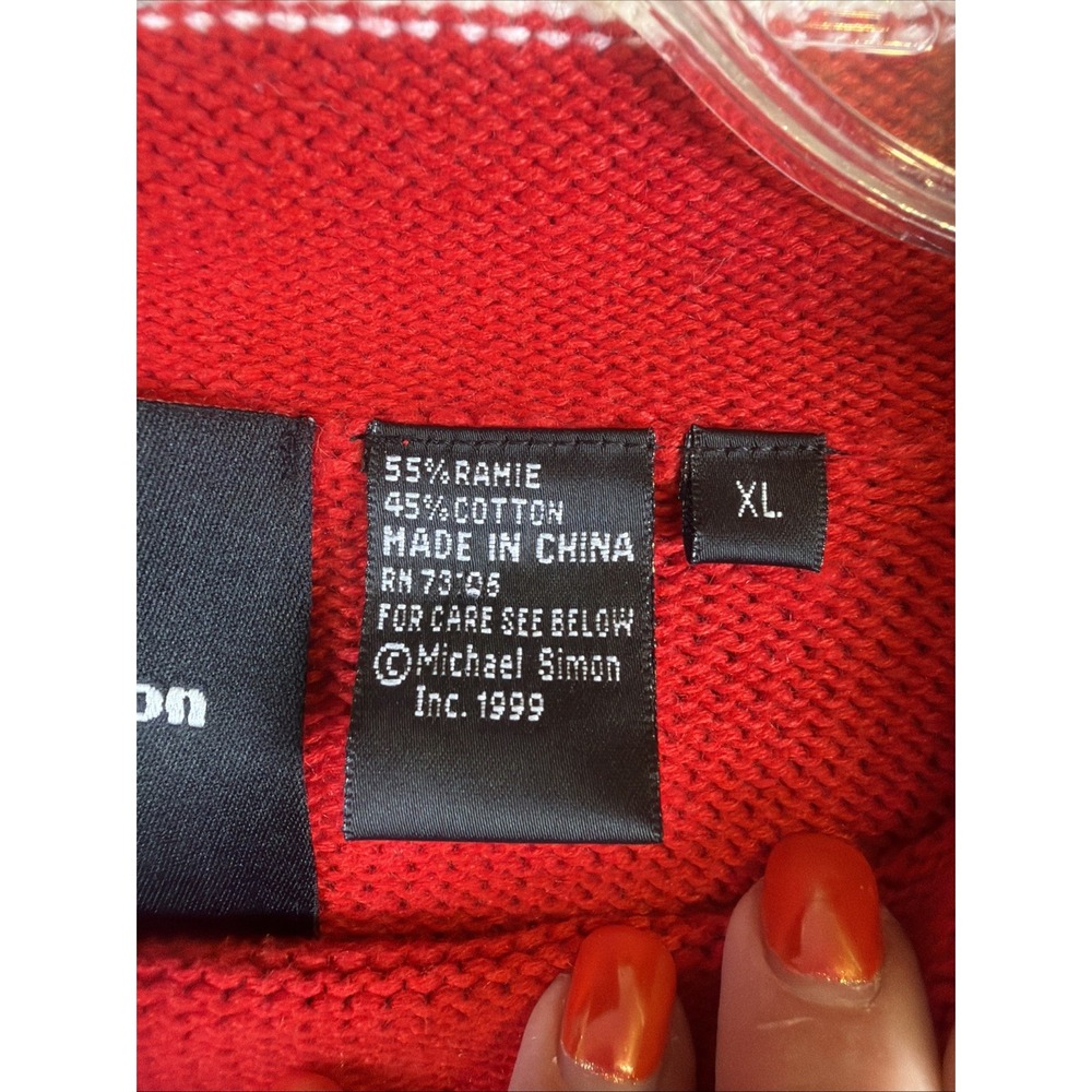 Michael Simon Women's Winter Ski Mulitcolor Holiday Mock Neck Sweater XL RARE - Picture 4 of 11